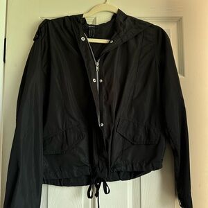 Black windbreaker jacket
